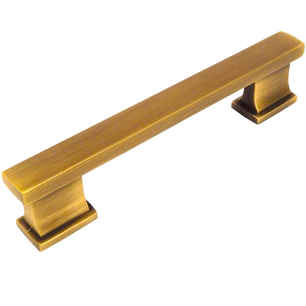 Set of 8 Cosmas Antique Brass Pulls Cabinets/Drawer Hardware
